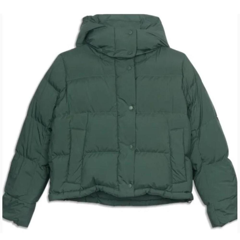 NWOT Lululemon Women’s Wunder Puff Jacket with Hood Everglade Green 12 like new